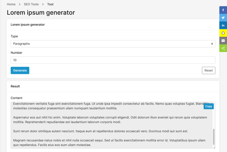 Free Lorem Ipsum Generator